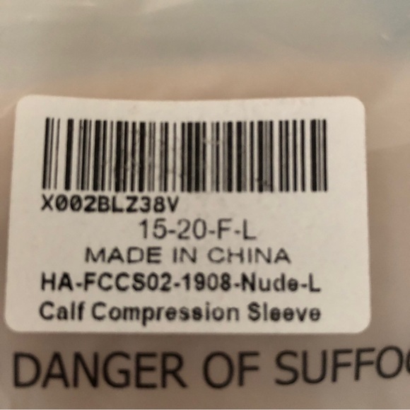 Halsy compression calf sleeves nude size large - Picture 2 of 4